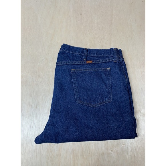 Rustler Jeans Men's 46x30 Regular Fit Straight Leg Dark Wash Blue Denim - Picture 1 of 7